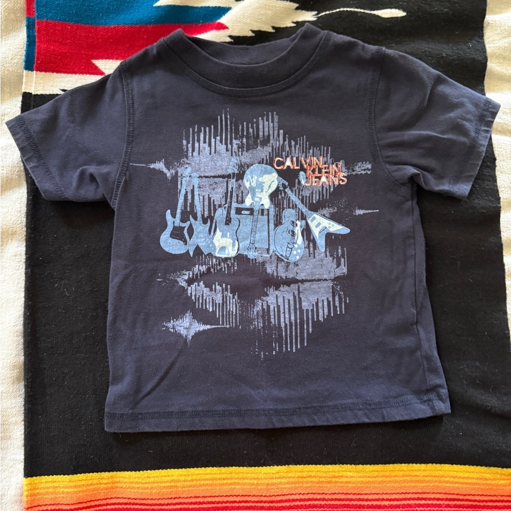 Calvin Klein Jeans Kids Dark Blue Graphic Tee